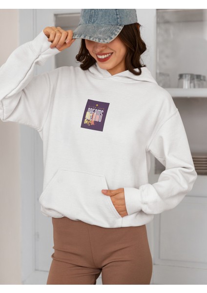 Unisex Climb Your Dreams Baskılı Hoodie / Kapüşonlu Sweatshirt