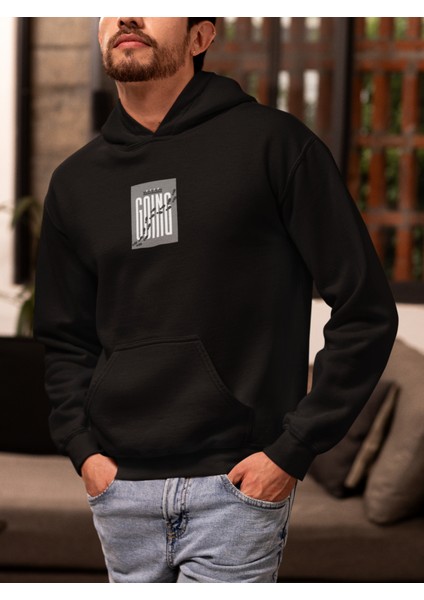 Unisex Keep Going Baskılı Hoodie / Kapüşonlu Sweatshirt fiyatları