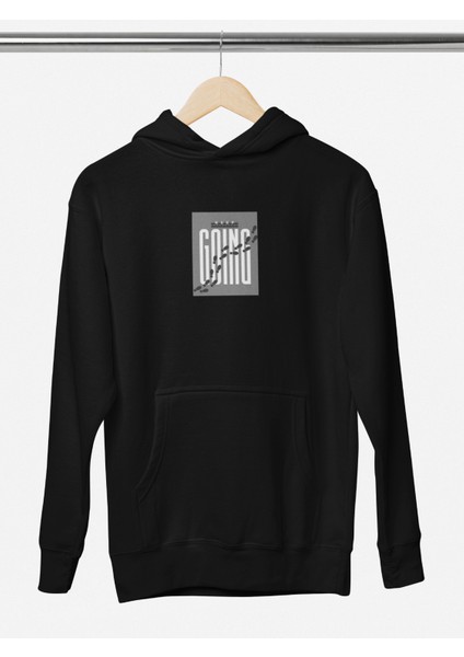 Unisex Keep Going Baskılı Hoodie / Kapüşonlu Sweatshirt modelleri