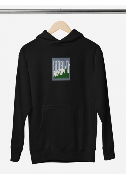Unisex Inspire The World Baskılı Hoodie / Kapüşonlu Sweatshirt modelleri