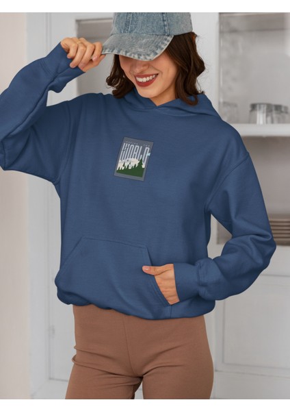 Unisex Inspire The World Baskılı Hoodie / Kapüşonlu Sweatshirt fiyatları