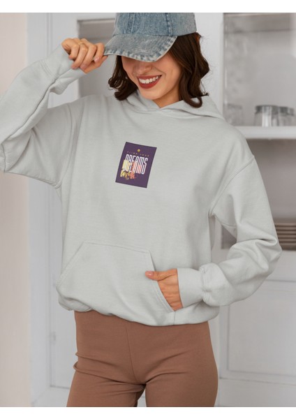 Unisex Climb Your Dreams Baskılı Hoodie / Kapüşonlu Sweatshirt