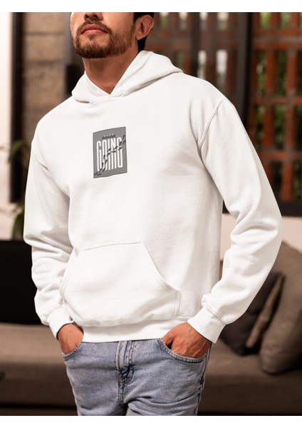 Unisex Keep Going Baskılı Hoodie / Kapüşonlu Sweatshirt fiyatları