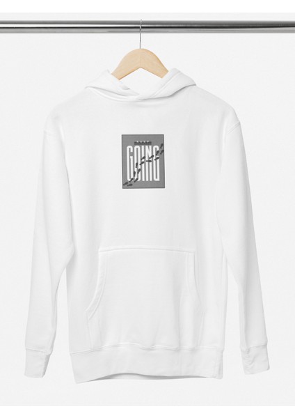 Unisex Keep Going Baskılı Hoodie / Kapüşonlu Sweatshirt modelleri