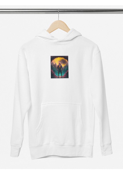 Unisex Mountain Man Baskılı Hoodie / Kapüşonlu Sweatshirt modelleri