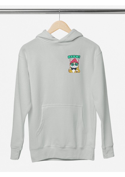 Unisex Cat Baskılı Hoodie / Kapüşonlu Sweatshirt modelleri