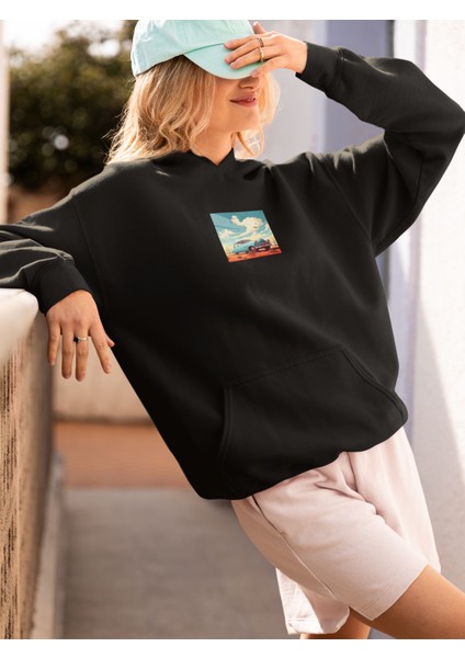 Unisex Car Baskılı Hoodie / Kapüşonlu Sweatshirt fiyatları