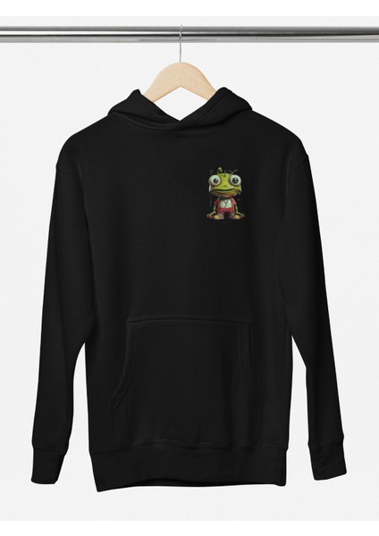Unisex Frog Baskılı Hoodie Kapüşonlu Sweatshirt modelleri