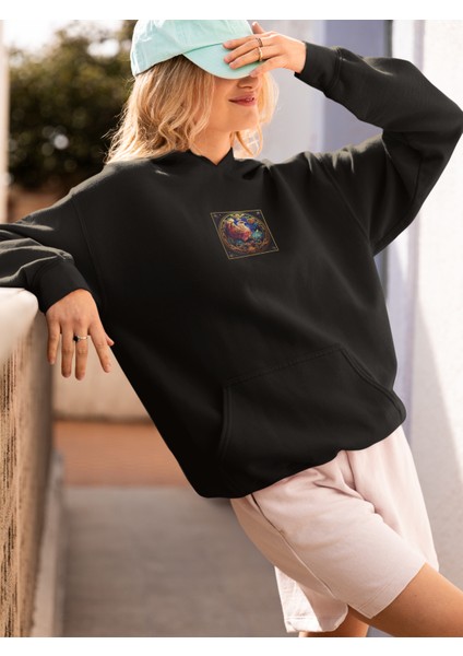 Unisex Eagle Baskılı Hoodie / Kapüşonlu Sweatshirt fiyatları