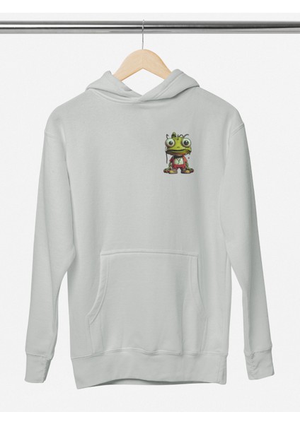 Unisex Frog Baskılı Hoodie Kapüşonlu Sweatshirt modelleri