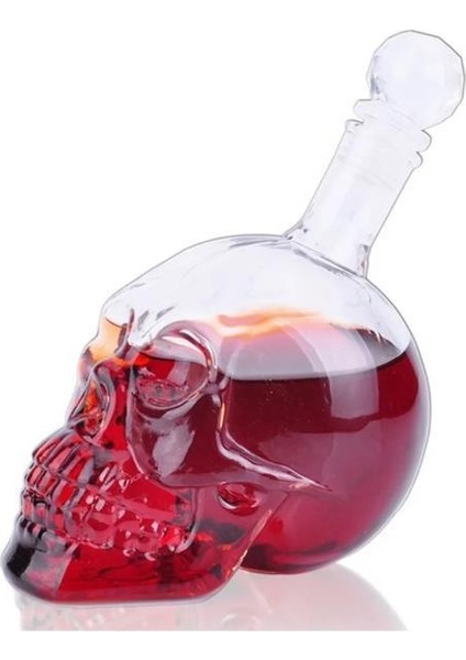 550 ml Kuru Kafa Cam Şişe Viski Likör Şarap Hediyelik Karaf Kafatası Tasarım Hediye Karafı Şişesi fiyatları
