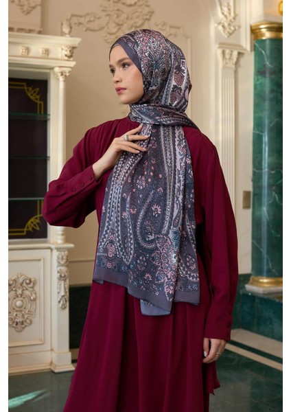 Koyu Lacivert Hardal Hint Vual Şal - 5009-28 modelleri