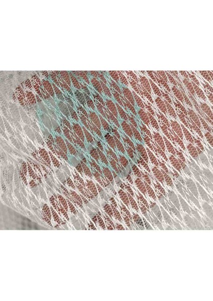 250X250 Pilesiz Düz Dikim Baskılı Kafes Tül Perde Kurşunlu Ütü Istemez Markalı