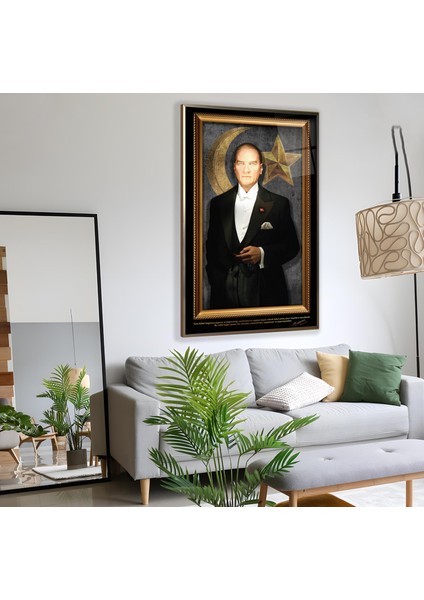 Metal Çerçeveli Atatürk Cam Tablo fiyatları
