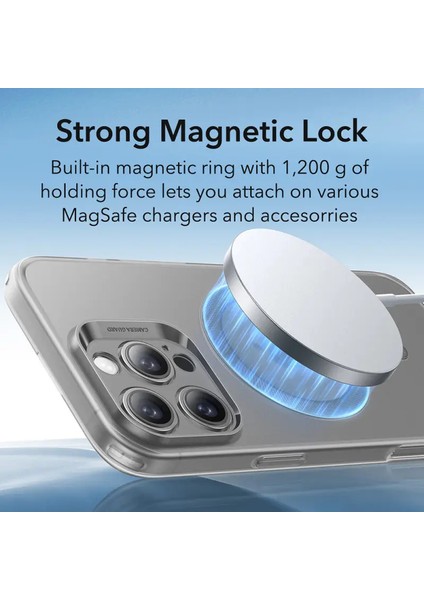 Apple iPhone 16 Pro Max Kılıf Zero Halolock Magsafe Silikon - Buzlu Gri
