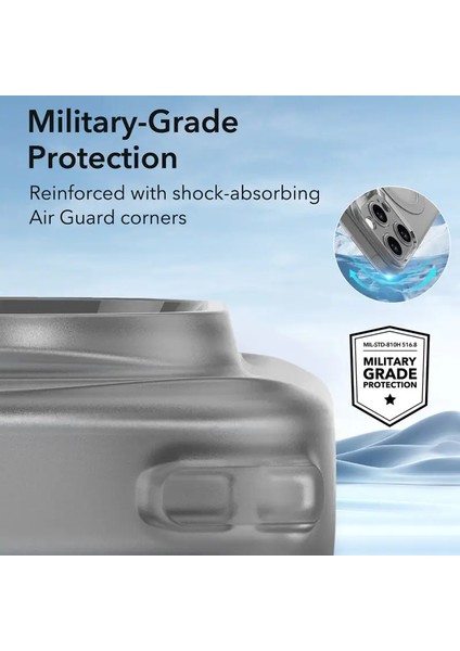 Apple iPhone 16 Pro Max Kılıf Zero Halolock Magsafe Silikon - Buzlu Gri