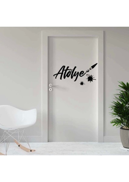 Atölye Odası Için Kapı Dekor Tasarımı Duvar Sticker, Çıkartma 60 x 30 cm