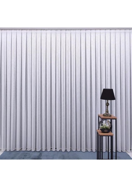 Brillant Çelik Kort Model Çizgili Modern Tül Perde Yüksek Kaliteli 1/3 Sık Pile