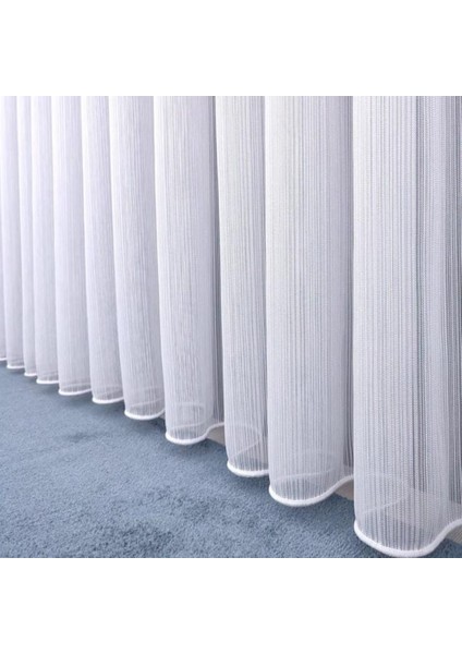 Brillant Çelik Kortlu Çizgili Modern Tül Perde Yüksek Kaliteli 1/2,5 Normal Pile fırsatları