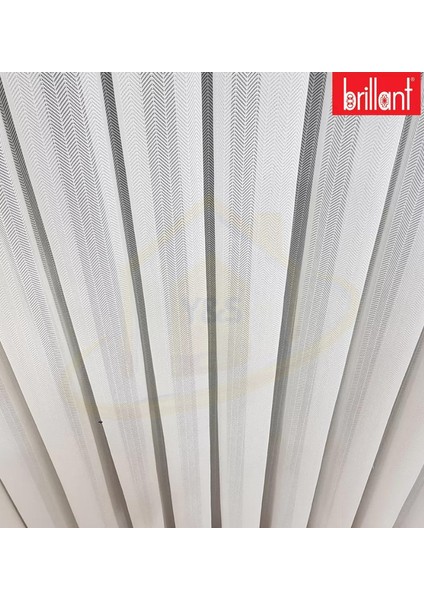 Brillant Tommy Balık Sırtı Modeli Tül Perde Yüksek Kaliteli Viscon 1/3 Sık Pile