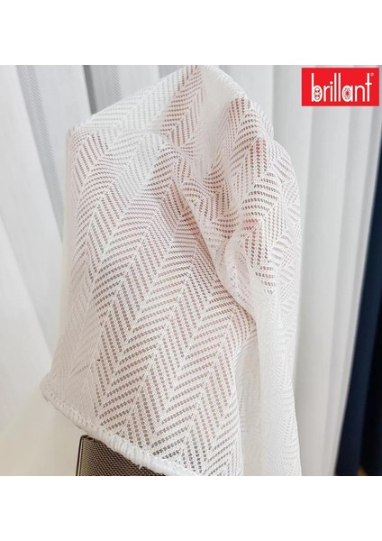 Brillant Tommy Balık Sırtı Modeli Tül Perde Yüksek Kaliteli Viskon - 1/2,5 Normal Pile