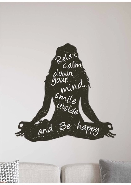 Duvar Stickerı - Yoga Meditasyon Dekoratif Stickerı - Genç Odası Için Duvar Stickerı