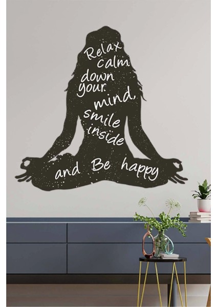 Duvar Stickerı - Yoga Meditasyon Dekoratif Stickerı - Genç Odası Için Duvar Stickerı