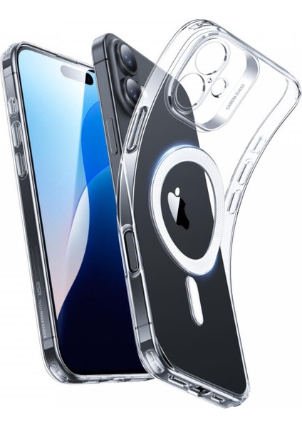 Apple iPhone 16 Kılıf Zero Halolock MagSafe Silikon - Buzlu Şeffaf