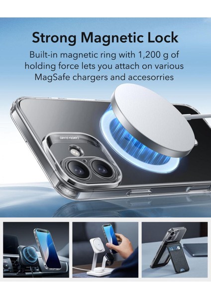 Apple iPhone 16 Kılıf Zero Halolock MagSafe Silikon - Buzlu Şeffaf