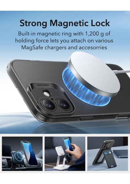 Apple iPhone 16 Kılıf Zero Halolock Magsafe Silikon - Buzlu Siyah