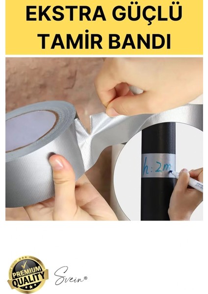 20 Adet 10 mt Sarı Tamir Takviye Kapatıcı Güçlü Onarım Bandı Su Geçirmez Sızdırmaz Dayanım Çatlak