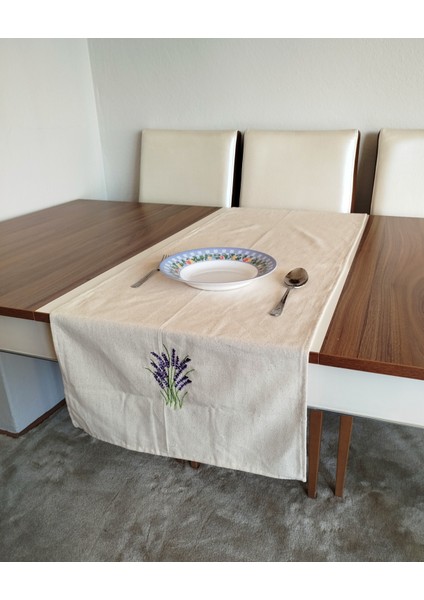 Buldan Ham Keten Otantik Yumuşacık Nakışlı 45X145 cm Runner