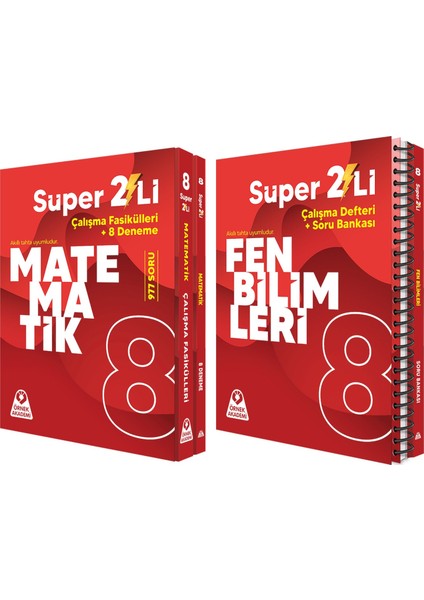 (Sınıf: 8) Süper İkili Matematik ve Fen Bilimleri Seti 2 Kitap