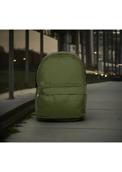 Günlük Seyahat Kurs Sirt Çantasi Plain Dark Blue Daily Travel Course Backpack(Hugbag)