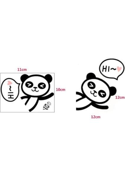 Oturma Odası Anahtarı Sticker Karikatür Panda Baskılı Duvar Dekoru