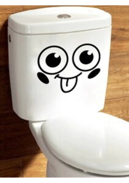 Banyo Duvar Sticker Basit Similing Yüz Desen Çıkarılabilir Tuvalet Sticker