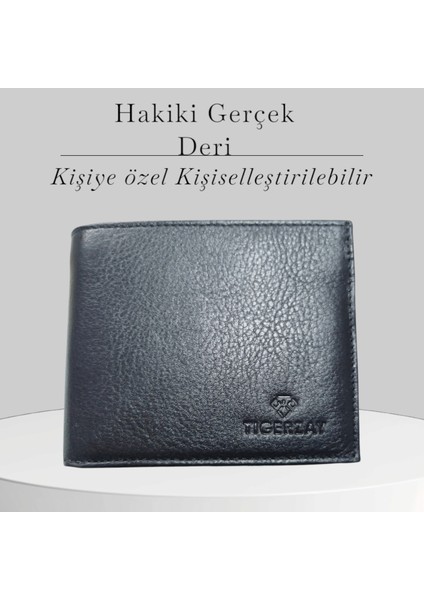 Kişiye Özel Kişiselleştirilebilir Gerçek Deri Kelebek Model Erkek Cüzdan