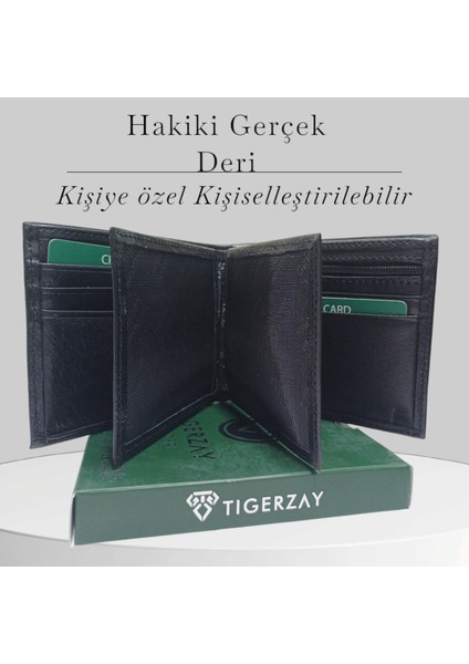 Kişiye Özel Kişiselleştirilebilir Gerçek Deri Kelebek Model Erkek Cüzdan