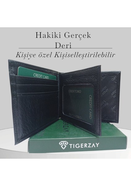 Kişiye Özel Kişiselleştirilebilir Gerçek Deri Kelebek Model Erkek Cüzdan