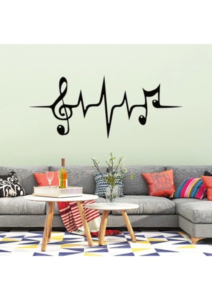 Müzik Yaşam Çizgisi Oturma Odası Duvar Sticker Su Geçirmez Duvar Kağıdı