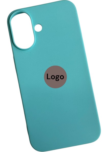 Apple iPhone 16 Uyumlu Lansman Turkuaz Içi Kadife Silikon Kılıf