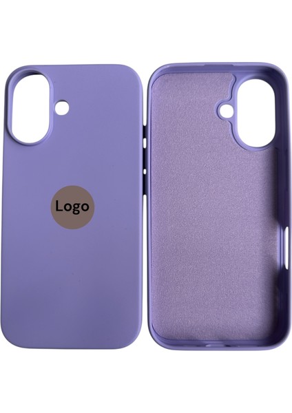 Apple iPhone 16 Uyumlu Lansman Turkuaz Içi Kadife Silikon Kılıf