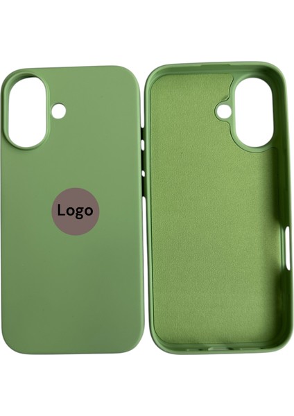 Apple iPhone 16 Uyumlu Lansman Turkuaz Içi Kadife Silikon Kılıf