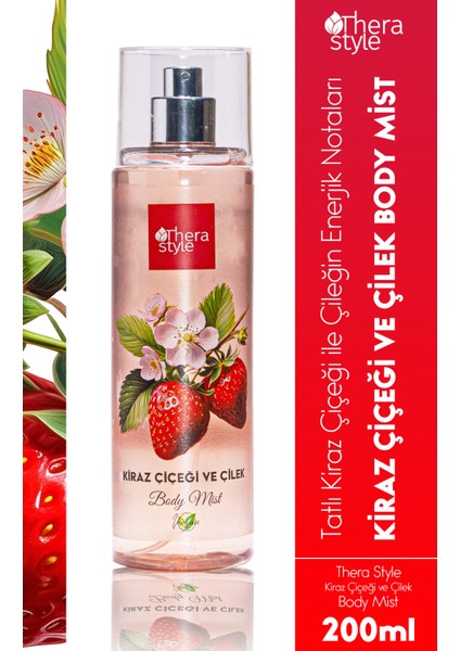 Kiraz Çiçeği & Çilek Duş Jeli 500ML El & Vücut Losyonu 250ML Vücut Spreyi 200ML |3'lü Bakım Seti