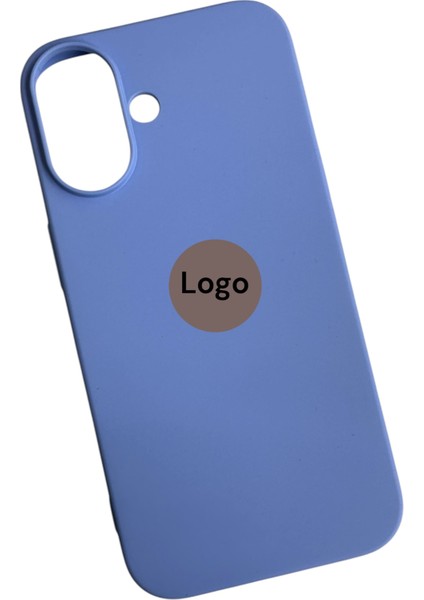 Apple iPhone 16 Uyumlu Lansman Açık Mavi Içi Kadife Silikon Kılıf