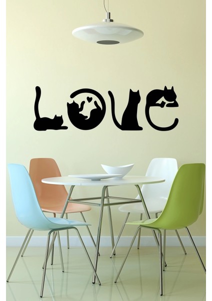 Duvar Sticker, Gardrop Sticker, Kedili Sticker, Salon Duvar Sticker