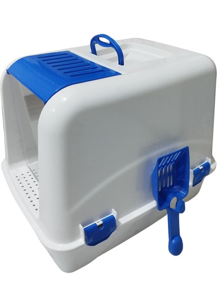 Büyük Boy Kapalı Kedi Tuvaleti Kapılı Kürekli