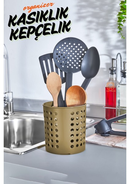 Kaşıklık Kepçelik Organizer Latte 721270