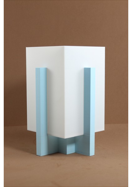 Ivory Dekoratif Abajur (13X13X20CM) - Mavi