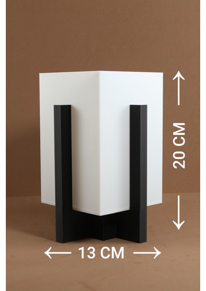 Ivory Dekoratif Abajur (13X13X20CM) - Mor fırsatları